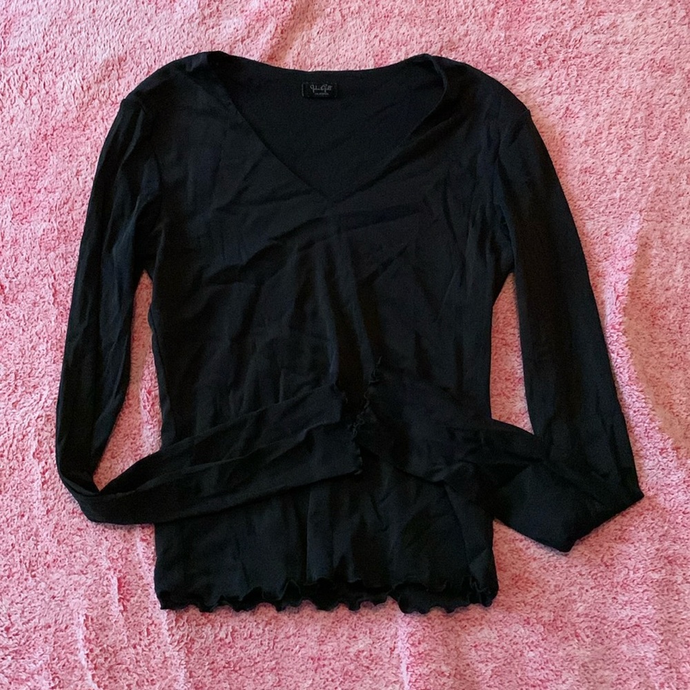 black soft night out shirt
